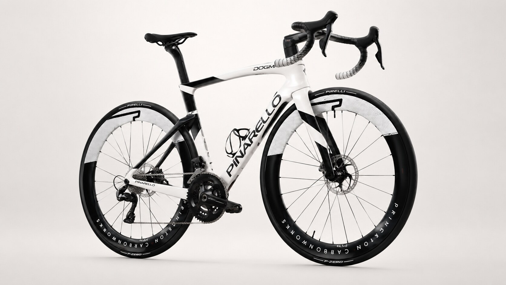 Pinarello Dogma 白色棚拍全车主视觉