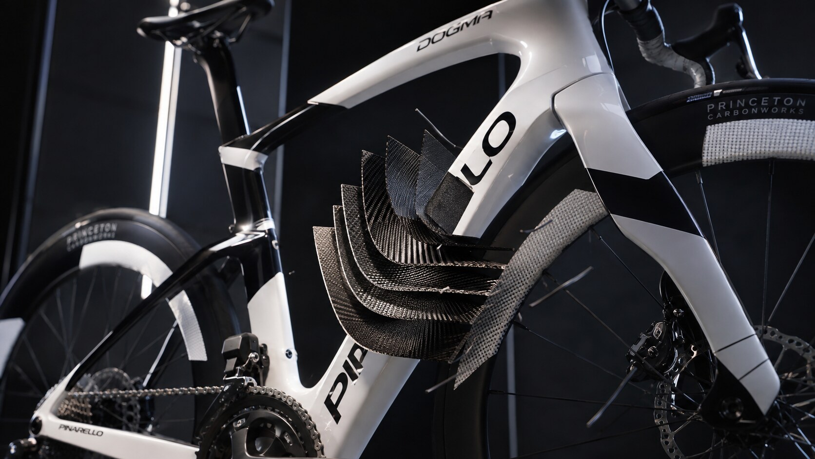 Pinarello Dogma 碳纤维层叠结构可视化