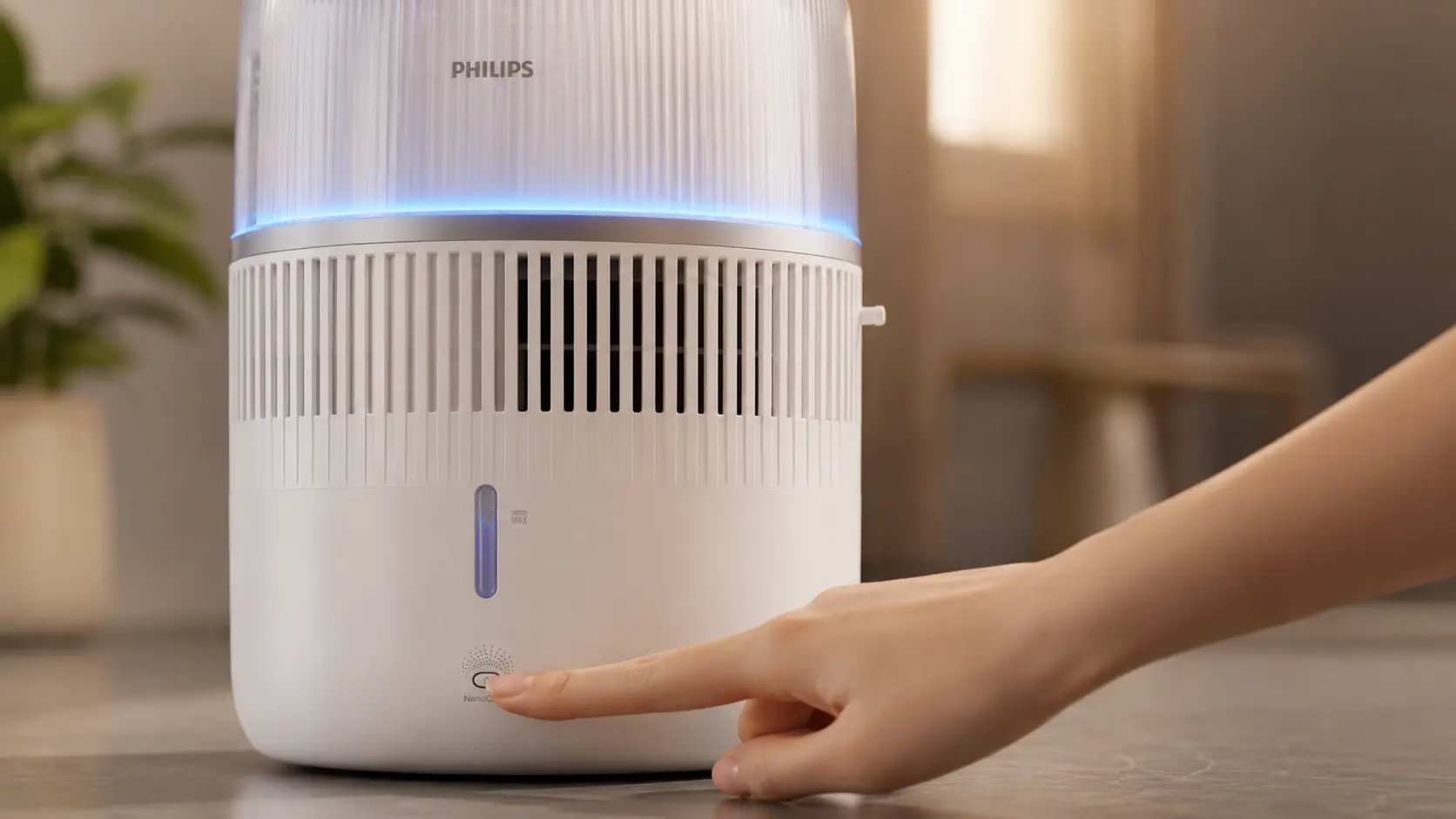 One-touch control on the Philips smart humidifier
